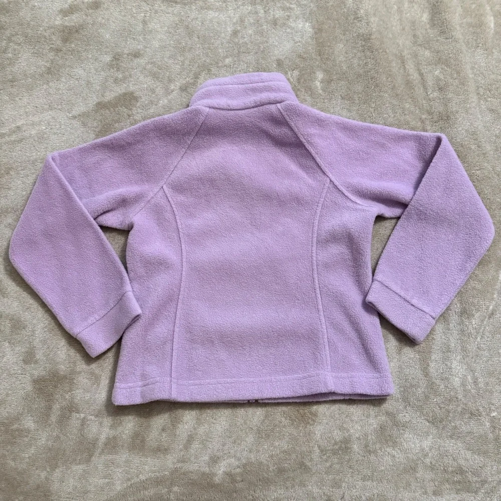 Columbia Girls Benton Springs Fleece Jacket Lavender Purple Full Zip XS 6/6X
